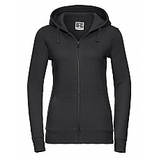 Black Ladies' Authentic Zipped Hood Jacket