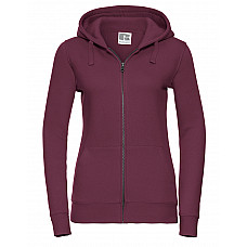 Burgundy Ladies' Authentic Zipped Hood Jacket