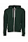 Forest Green Canvas Unisex Poly-Cotton Fleece Full-Zip Hoodie