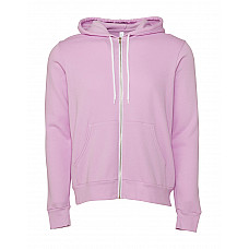 Lilac Canvas Unisex Poly-Cotton Fleece Full-Zip Hoodie