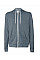 Heather Slate Canvas Unisex Poly-Cotton Fleece Full-Zip Hoodie