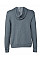 Heather Slate Canvas Unisex Poly-Cotton Fleece Full-Zip Hoodie