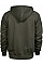 Deep Green Men's Fashion Full Zip Hood