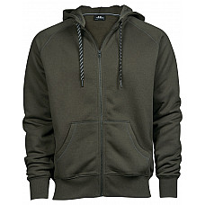 Deep Green Men's Fashion Full Zip Hood