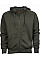 Deep Green Men's Fashion Full Zip Hood