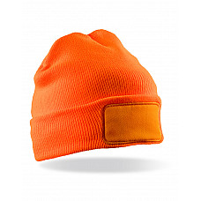 Fluoresent Orange Double Knit Thinsulate™ Printers Beanie