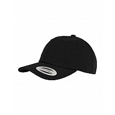 Black Low Profile Cotton Twill Cap