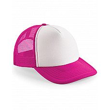 Fuchsia/White Vintage Snapback Trucker