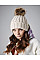 Light Grey Faux Fur Pom Pom Chunky Beanie