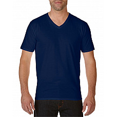 Navy Blue Premium Cotton® Adult V-Neck T-Shirt