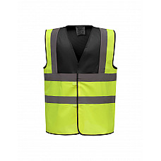 Hi Vis Yellow/Black Two Tone Class 1 Waistcoat