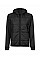 Black/Black Women's Hybrid-Stretch Hooded Jacket