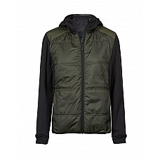 Deep Green/ Black Women's Hybrid-Stretch Hooded Jacket