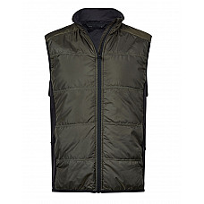 Deep Green/ Black Hybrid-Stretch Bodywarmer