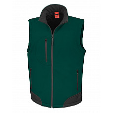 Bottle Green/Black Softshell Bodywarmer