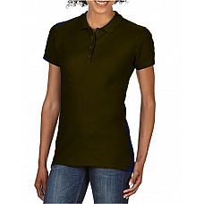 Dark Chocolate Softstyle® Ladies' Double Pique Polo