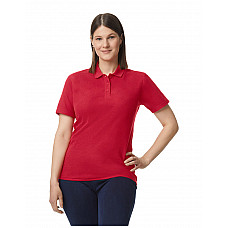 Cherry Red Softstyle® Ladies' Double Pique Polo