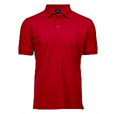 Red Men's Luxury Stretch Polo