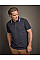 Dark Grey/White Men's Luxury Stripe Stretch Polo