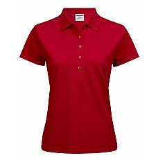 Red Ladies' Luxury Stretch Polo