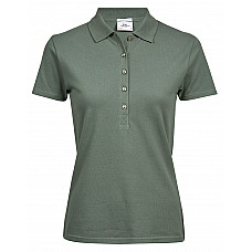 Leaf Green Ladies' Luxury Stretch Polo