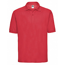 Bright Red Men's Classic Polycotton Polo