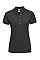 Black Ladies' Fitted Stretch Polo