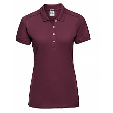 Burgundy Ladies' Fitted Stretch Polo