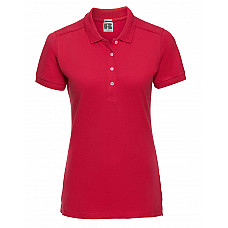 Classic Red Ladies' Fitted Stretch Polo