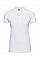 White Ladies' Fitted Stretch Polo