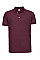 Burgundy Men's Fitted Stretch Polo