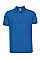 Azure Blue Men's Fitted Stretch Polo