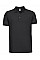 Black Men's Fitted Stretch Polo