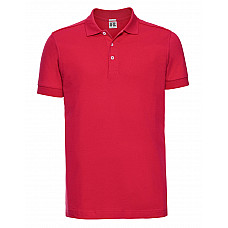 Classic Red Men's Fitted Stretch Polo