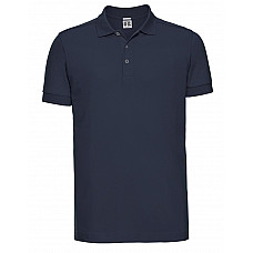 French Navy Men's Fitted Stretch Polo