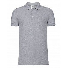 Light Oxford Men's Fitted Stretch Polo