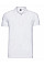 White Men's Fitted Stretch Polo