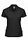 Black Ladies' Classic Polycotton Polo