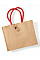 Natural/Bright Red Jute Classic Shopper