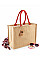 Natural/Bright Red Jute Classic Shopper