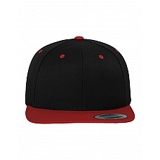 Black/Red Two Tone Classic Snapback Cap