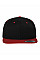 Black/Red Two Tone Classic Snapback Cap