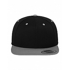 Black/Silver Two Tone Classic Snapback Cap