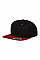 Black/Red Two Tone Classic Snapback Cap