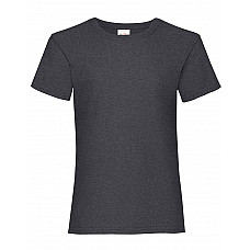 Dark Heather Girl's Valueweight T