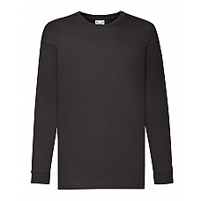 Black Kid's Valueweight Long Sleeve T