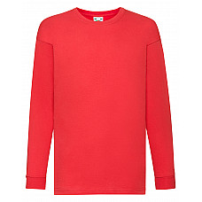 Red Kid's Valueweight Long Sleeve T