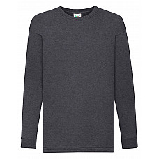 Dark Heather Kid's Valueweight Long Sleeve T