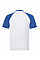 White/Royal Blue Men's Valueweight Short Sleeve Baseball T-Shirt