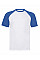 White/Royal Blue Men's Valueweight Short Sleeve Baseball T-Shirt